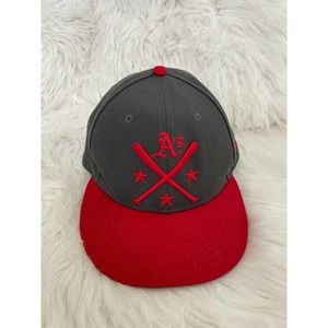 New Era Oakland‎ Athletics Hat Fitted 6 7/8 59 Fifty Baseball Cap MLB